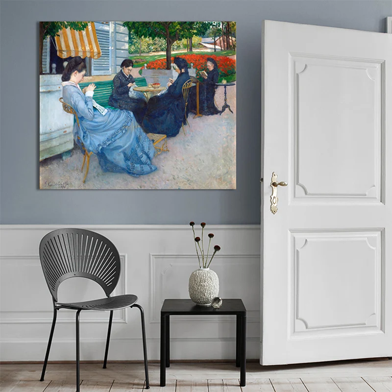 Arte en lienzo estilo impresionismo azul, decoración de pared relajante para mujeres para cocina, varios tamaños Azul Clea...