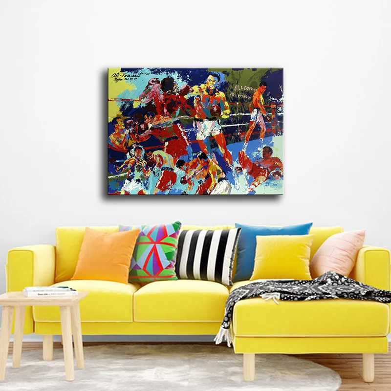 Arte de la lona del boxeo del impresionismo para la decoración de la pared de la pintura al óleo del dormitorio, varios ta...