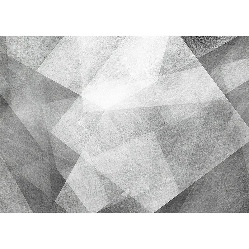 Arte de pared de geometrías grises suaves para decoración de galerí Papel pintado mural simple, hecho medida Gris Clearhalo