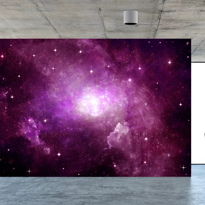 Calcomaní mural de agujero negro de color oscuro, decoración de pared contemporánea resistente las manchas del universo Pu...