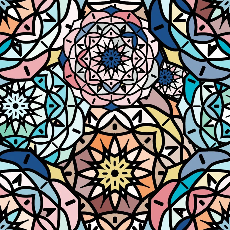 Calcomaní mural de capas florales rosa-azul resistente las manchas decoración de pared de dormitorio Boho Chic Rosa Clearhalo