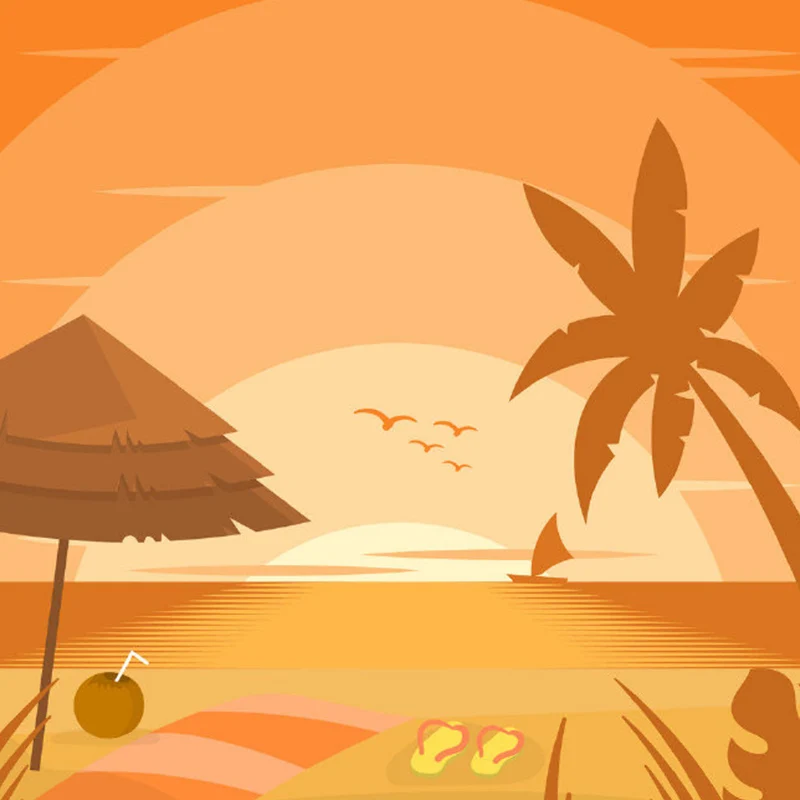 Calcomaní mural con vista la playa al atardecer, revestimiento de paredes para el hogar resistente la humedad para niños,...