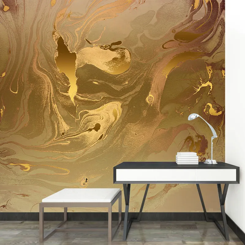 Calcomaní mural de pared con efecto ondulado de ilustración para dormitorio, amarillo, tamaño personalizado disponible Ama...