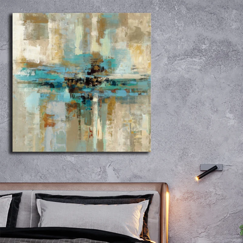 Comedor de arte moderno con textura de pintura de patrón abstracto de color pastel Lienzo Rosa Clearhalo