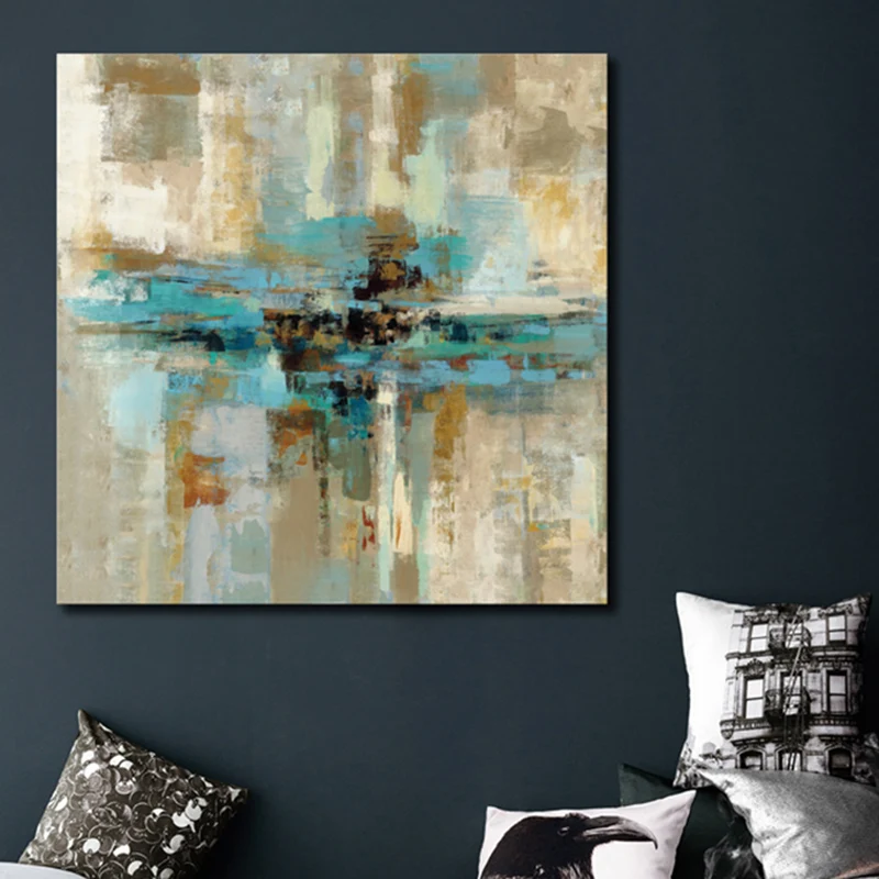 Comedor de arte moderno con textura de pintura de patrón abstracto de color pastel Lienzo Rosa Clearhalo