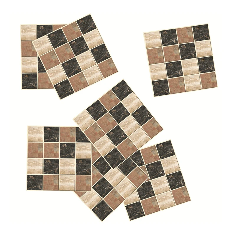 Conjunto de paneles de papel tapiz de azulejos de mosaico de mármol, decoración de pared autoadhesiva suave y moderna en n...