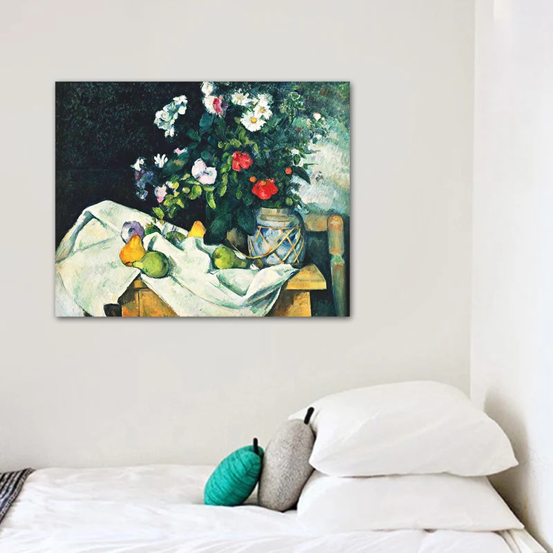Decoración de arte de pared texturizada en lienzo con escena de campo de color suave para dormitorio, varios tamaños Azul...