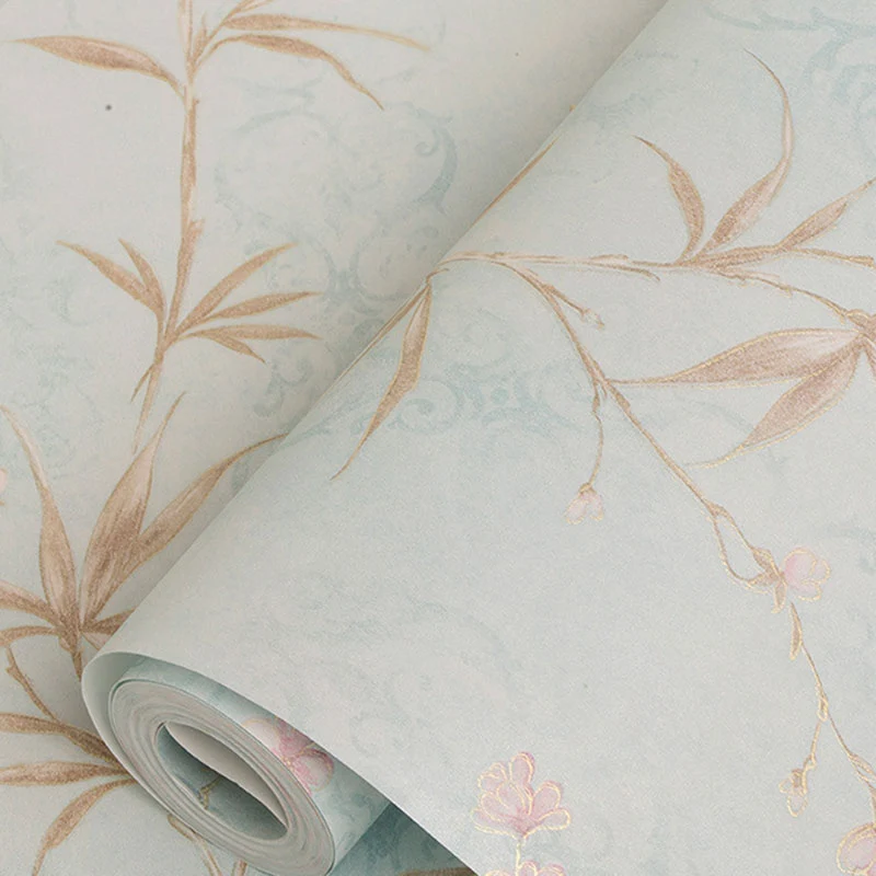 Decoración de pared de color natural, rollo de papel pintado de flores resistente al agua, no pegado, 33' x 20,5 pulgadas,...