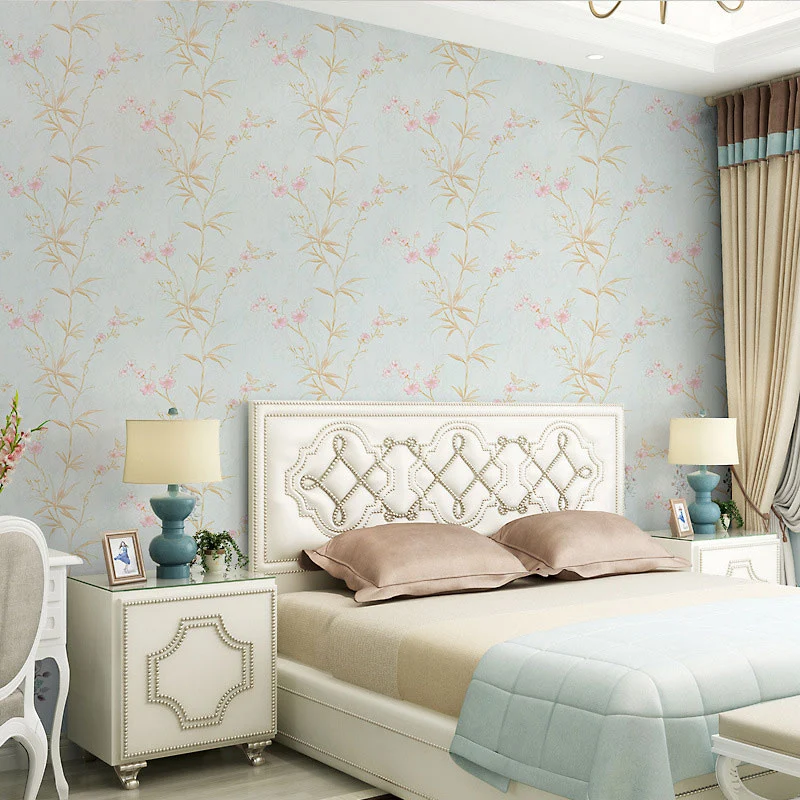 Decoración de pared de color natural, rollo de papel pintado de flores resistente al agua, no pegado, 33' x 20,5 pulgadas,...