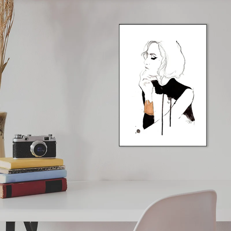 Decoración de pared elegante con patrón de doncella para dormitorio de niñas en blanco, varios tamaños disponibles Blanco...
