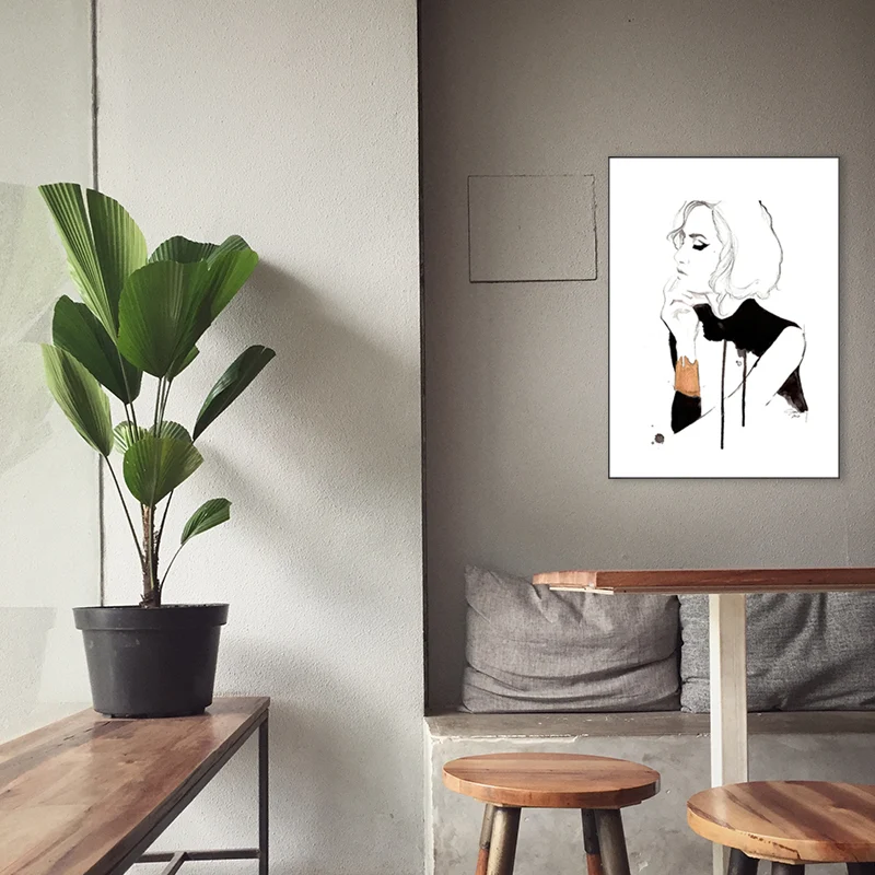 Decoración de pared elegante con patrón de doncella para dormitorio de niñas en blanco, varios tamaños disponibles Blanco...