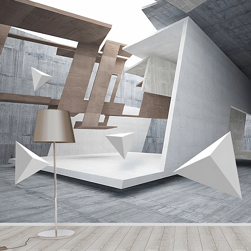 Decoración de pared resistente las manchas, geometrías irregulares visuales 3D, murales contemporáneos hechos medida para...
