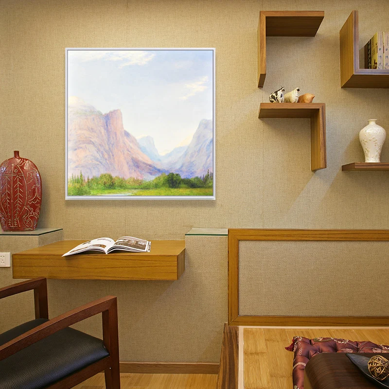 Decoración rústica de la pared púrpura texturizada de la lona de la impresión del arte del paisaje del tesoro natural Purp...