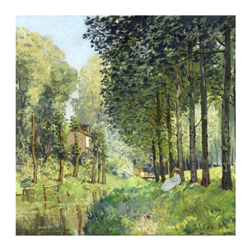 Denso bosque botánico pared decoración impresionismo lienzo arte impresión, múltiples tamaños disponibles Verde Clearhalo