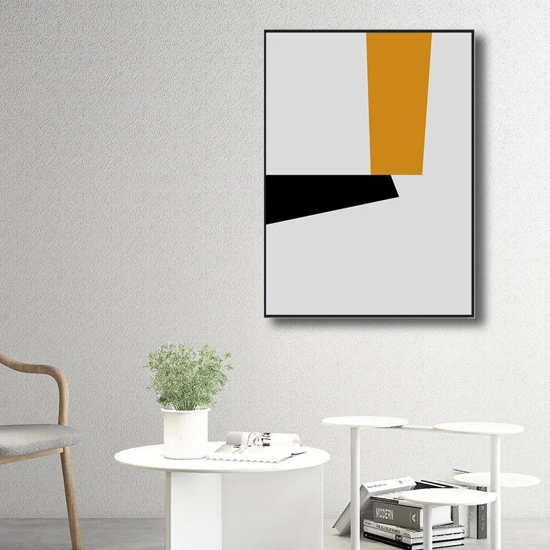 Estilo minimalista, decoración de pared para niñas, patrón gráfico, arte en color claro, varios tamaños Naranja Clearhalo