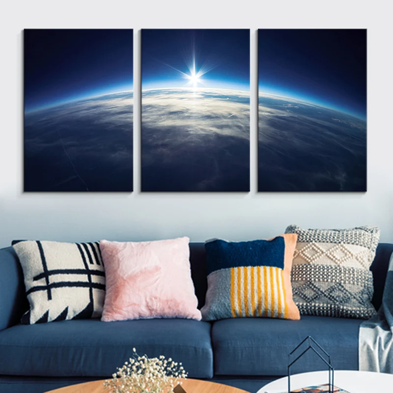 Fenómenos astronómicos, decoración de pared, impresión moderna en lienzo para dormitorio de varias piezas, opciones de var...