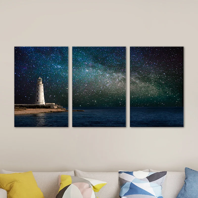 Fenómenos astronómicos, decoración de pared, impresión moderna en lienzo para dormitorio de varias piezas, opciones de var...