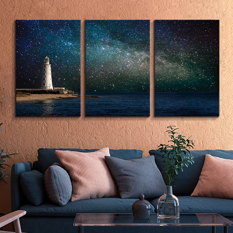 Fenómenos astronómicos, decoración de pared, impresión moderna en lienzo para dormitorio de varias piezas, opciones de var...