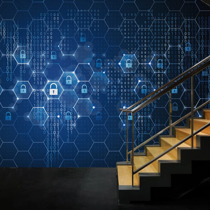 Fotografí Hexagon Wall Mural Calcomaní Arte de pared de tamaño completo para sala de oficina, tamaño personalizado disponi...