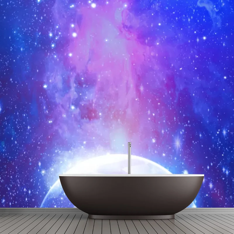 Fotografí Nebulosa y Planeta Mural Revestimiento de pared de tamaño completo para pared decorativa, tamaño personalizado d...