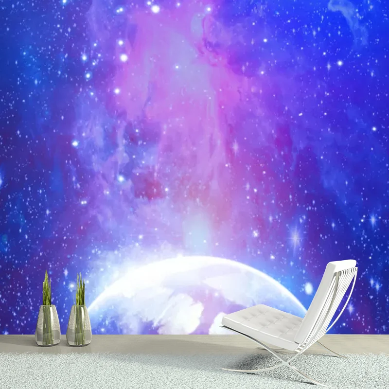 Fotografí Nebulosa y Planeta Mural Revestimiento de pared de tamaño completo para pared decorativa, tamaño personalizado d...
