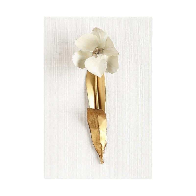 Fotografí Ramo de Flores Lienzo Arte de Pared para Sala de Estar, Dorado y Blanco, Textura Oro Clearhalo