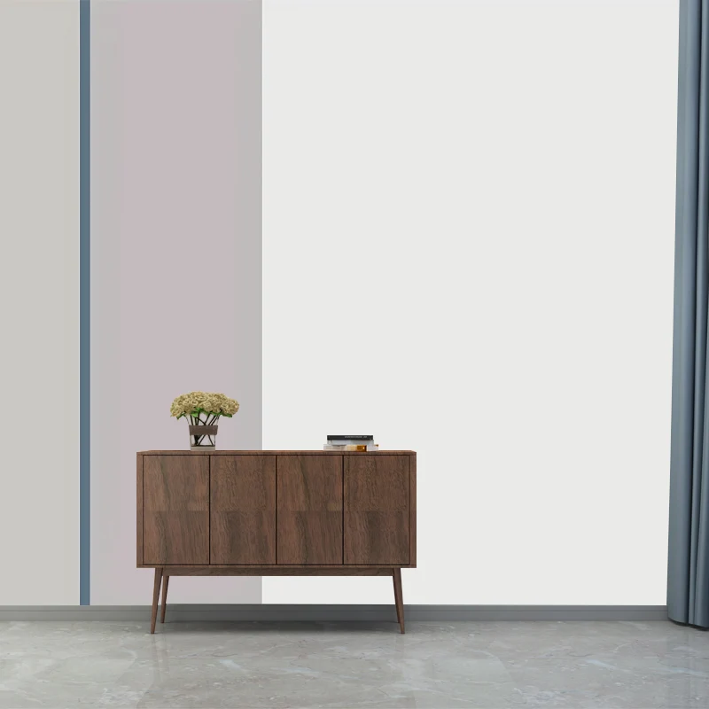 Fotomural con diseño de color liso para dormitorio de niñ en rosa y gris, hecho medida Gris Clearhalo