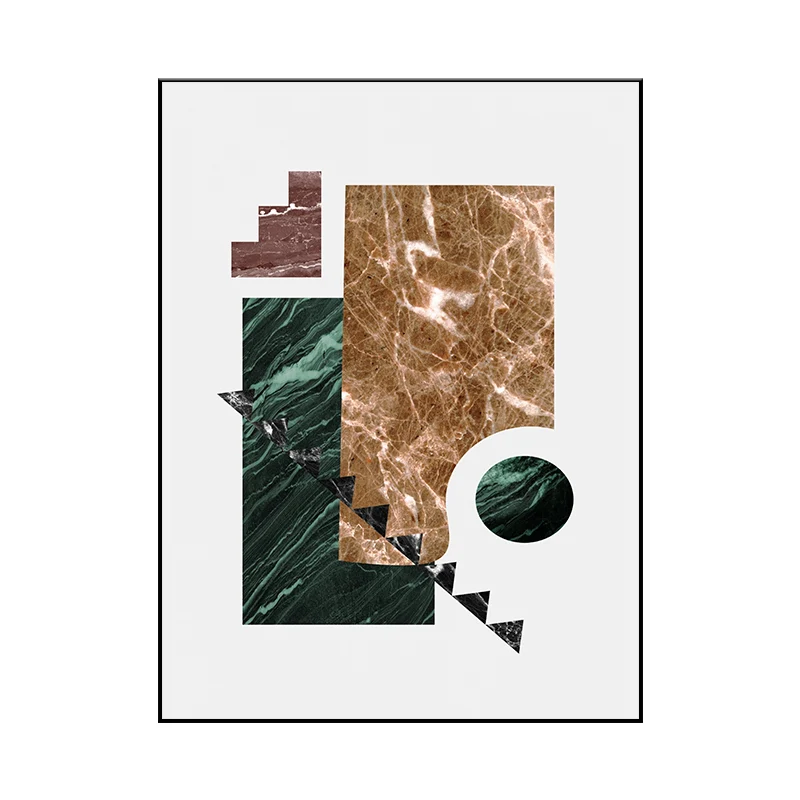 Ilustración abstracta, impresión artística de pared, lienzo de comedor nórdico texturizado en color oscuro Oro Clearhalo
