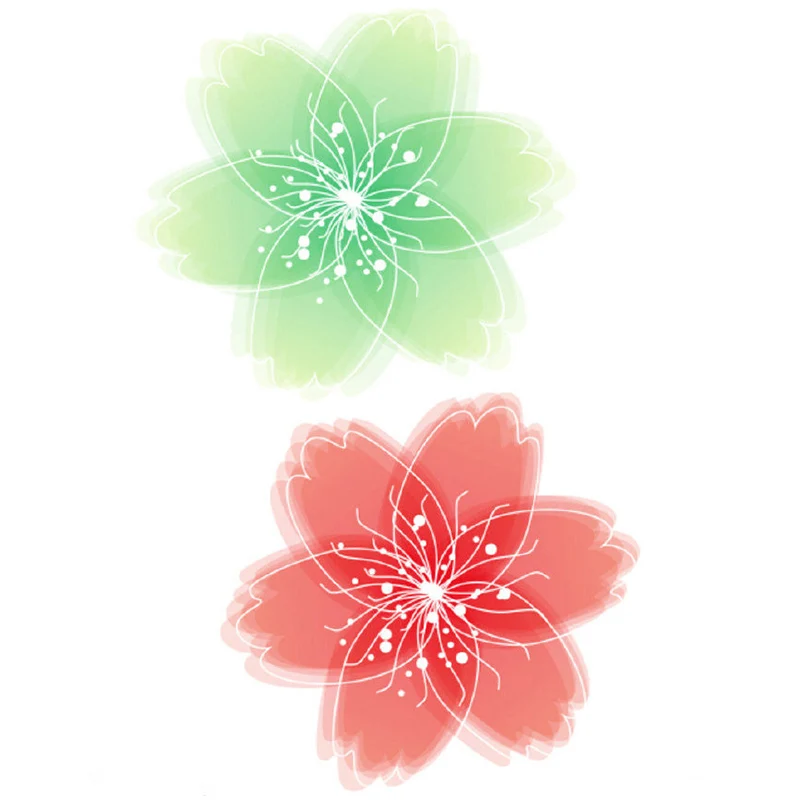 Ilustración Florales Murales Papel pintado para pared decorativa, rojo y verde, tamaño personalizado Rojo Clearhalo