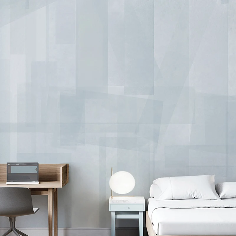 Ilustración Geometrías simples Papel pintado mural extra grande para pared de acento, hecho medida Gris Clearhalo