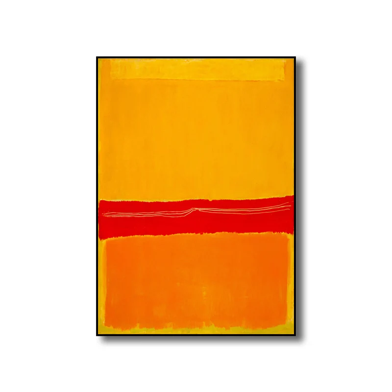 Impresión abstracta ilustrada de arte de pared, lienzo con textura nórdica para habitación familiar en color claro Naranja...