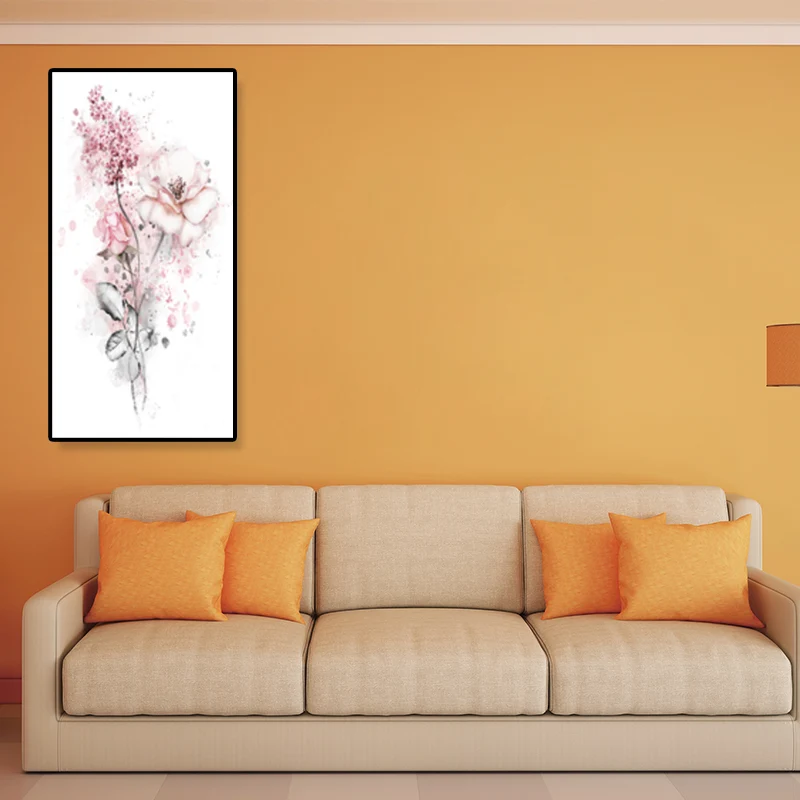 Impresión de arte de flor floreciente rosa, decoración de pared de vestíbulo de campo francés texturizado, varios tamaños...