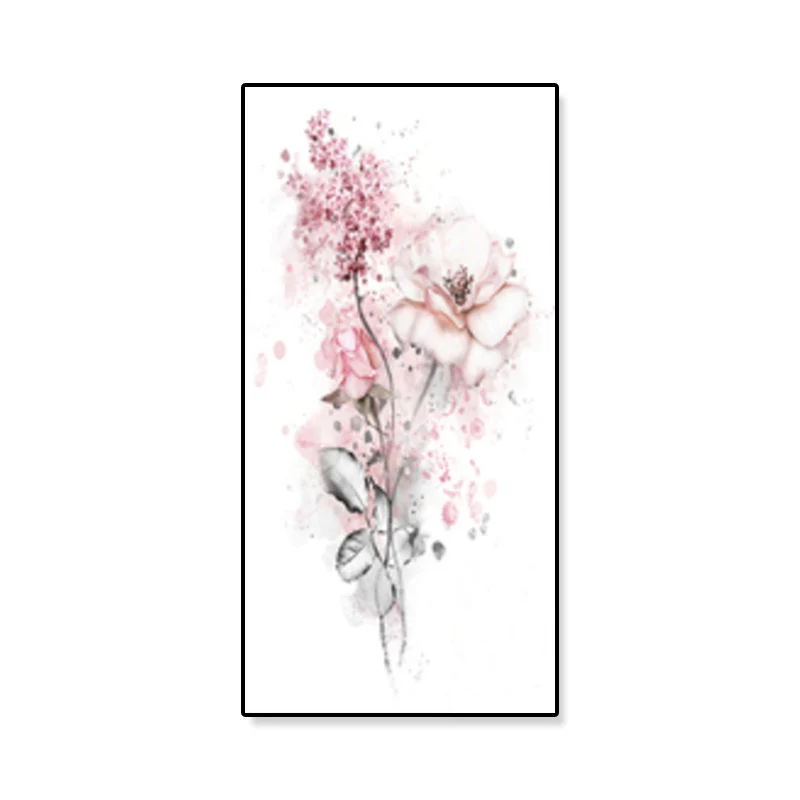 Impresión de arte de flor floreciente rosa, decoración de pared de vestíbulo de campo francés texturizado, varios tamaños...