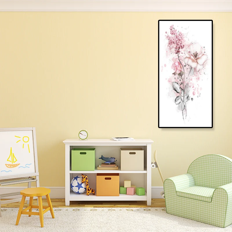 Impresión de arte de flor floreciente rosa, decoración de pared de vestíbulo de campo francés texturizado, varios tamaños...