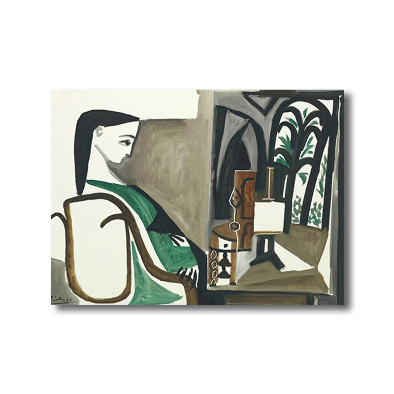 Impresión de arte de pared contra salpicaduras de cocina con pintura de personajes de estilo nórdico en color claro Blanco...