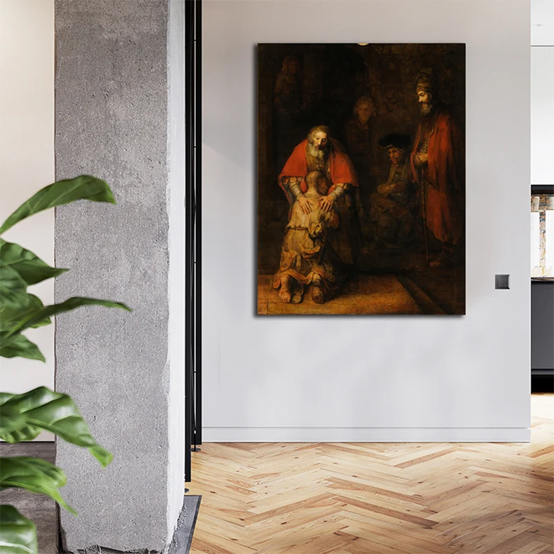 Impresión texturizada del arte de la pared de la pintura de la figura religiosa del color claro para la habitación de invi...