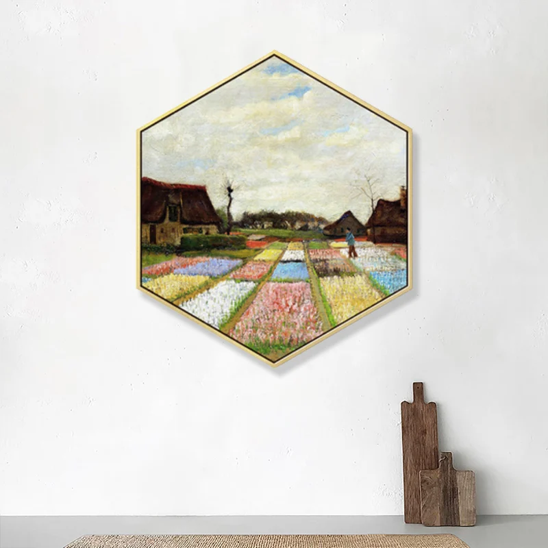 Impresionismo Flatland escena pared arte lienzo texturizado Color Pastel pintura para la habitación de los niños Amarillo...