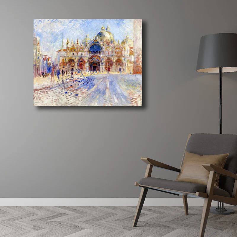 Impresionismo Landmark Canvas Guest Room Wall Art Print en púrpura, varios tamaños Purpura Clearhalo