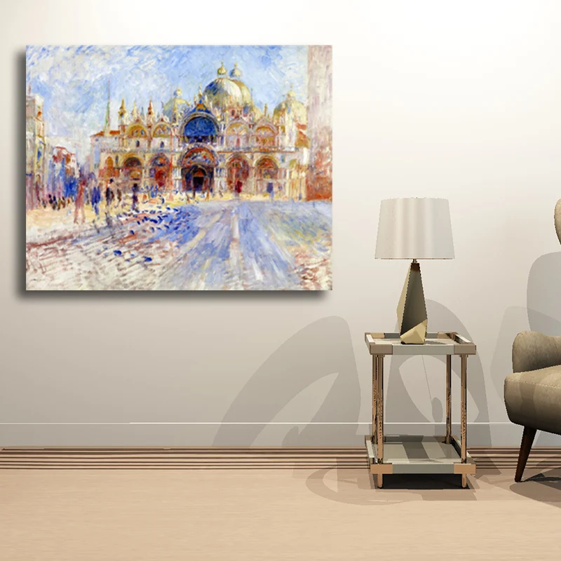 Impresionismo Landmark Canvas Guest Room Wall Art Print en púrpura, varios tamaños Purpura Clearhalo