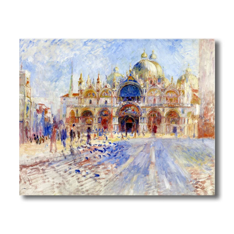 Impresionismo Landmark Canvas Guest Room Wall Art Print en púrpura, varios tamaños Purpura Clearhalo