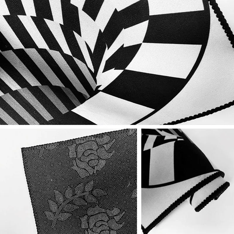 Interesante alfombra novedosa, color blanco y negro, ilusión 3D, alfombra trampa cuadros, resistente las manchas, apta par...