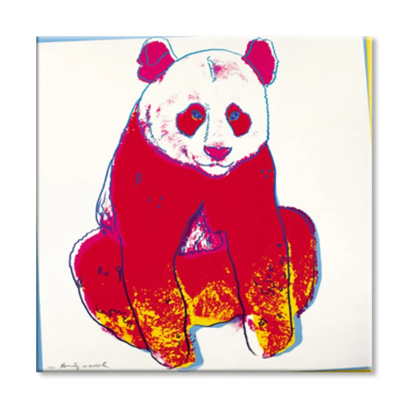 Lienzo con estampado de animales salvajes, estilo Pop Art, pintura texturizada para comedor en colores pastel Marron Clear...