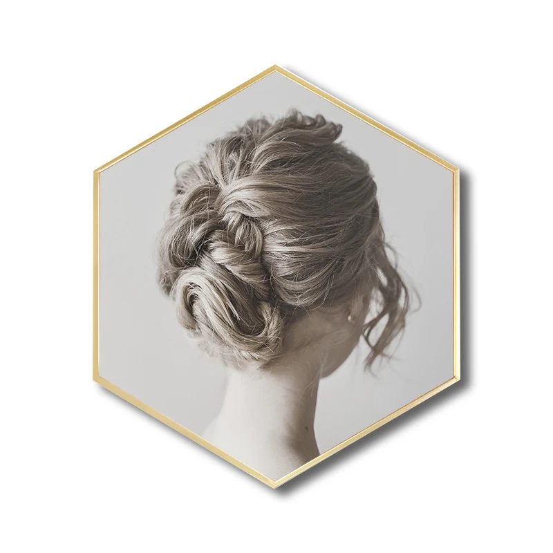 Lienzo con textura nórdica para dormitorio de niñas, decoración de pared con patrón moderno, varios tamaños Marron Clearhalo