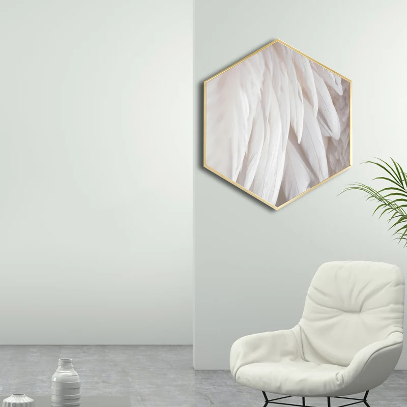 Lienzo con textura nórdica para dormitorio de niñas, decoración de pared con patrón moderno, varios tamaños Marron Clearhalo