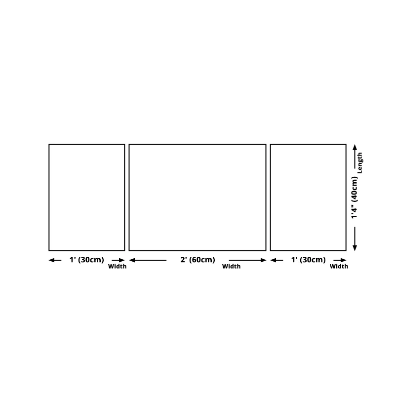 Lienzo decorativo para pared con bosque misterioso tropical, color suave, para sala de estar, juego de 3 Azul Clearhalo