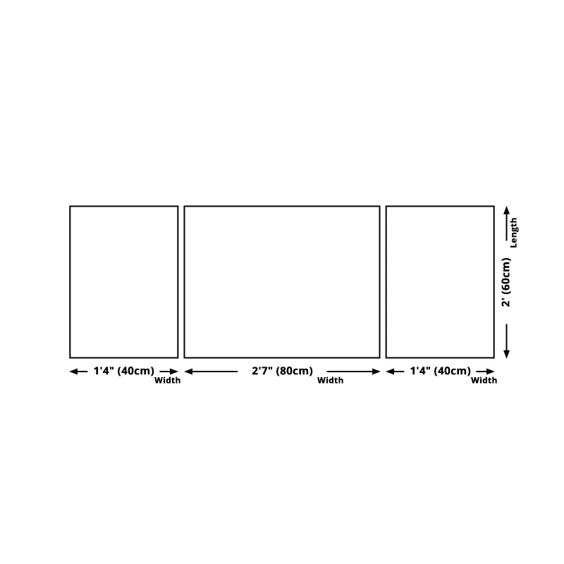 Lienzo decorativo para pared con bosque misterioso tropical, color suave, para sala de estar, juego de 3 Azul Clearhalo