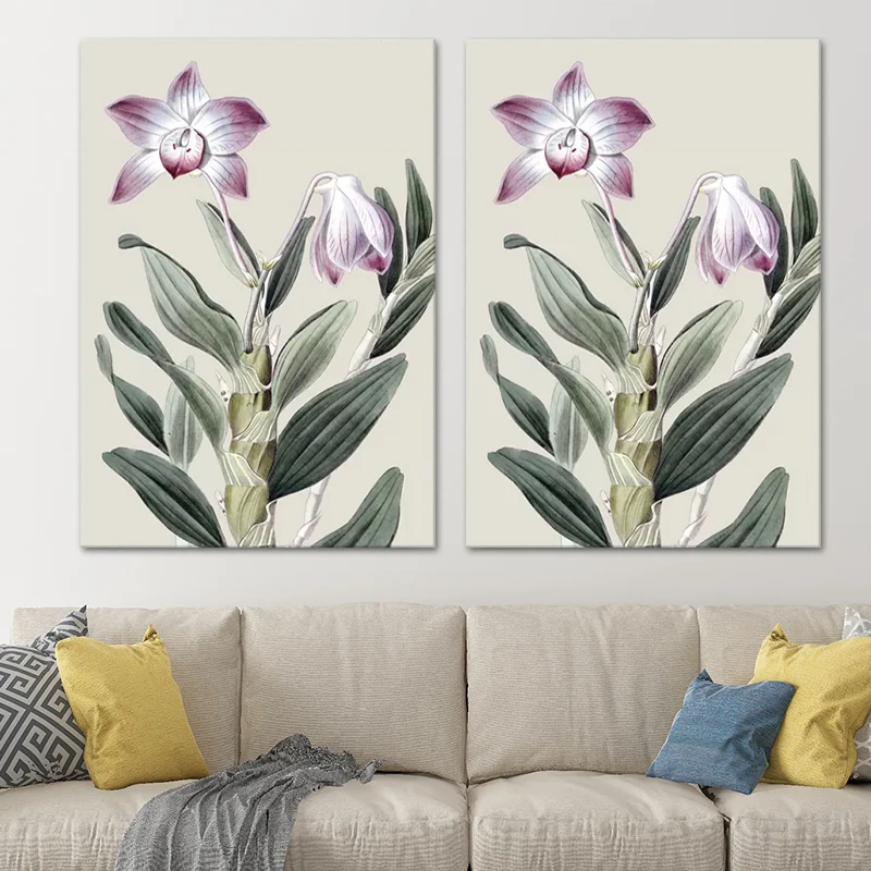 Lienzo de flores, arte de pared, superficie texturizada, pintura minimalista para sala de estar para niñas Purpura Clearhalo