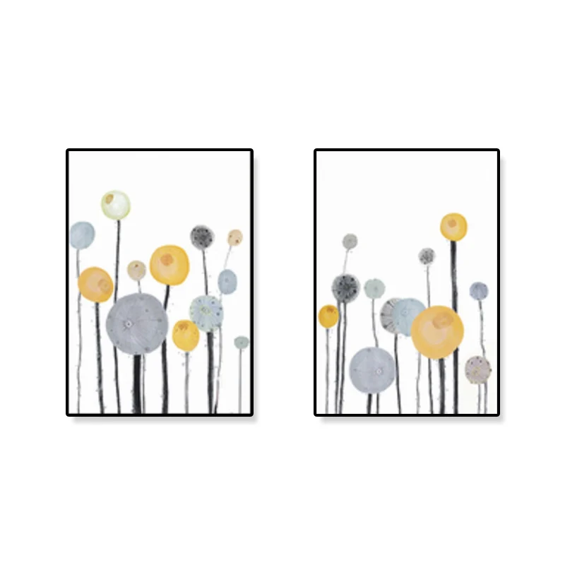 Lienzo geométrico para pared, decoración de pared de estilo nórdico de color claro para escaleras, juego de 2 Gris Clearhalo