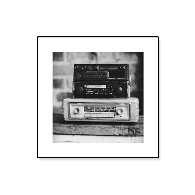 Lienzo musical en blanco y negro, decoración de pared texturizada para pasillo, varios tamaños Gris Clearhalo