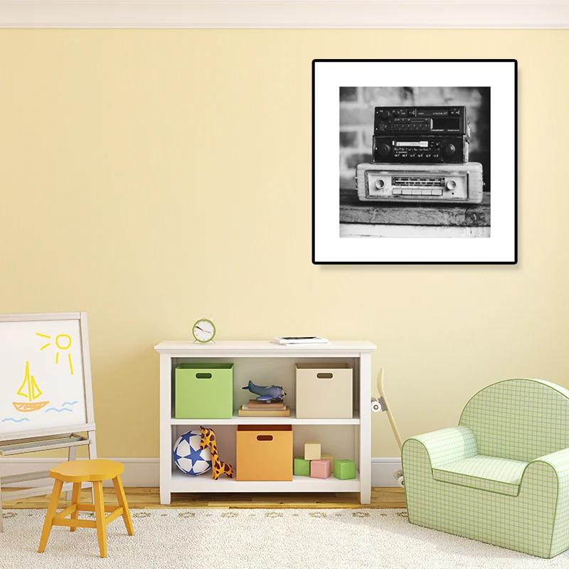 Lienzo musical en blanco y negro, decoración de pared texturizada para pasillo, varios tamaños Gris Clearhalo